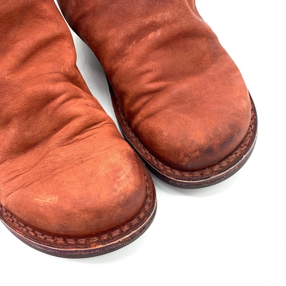 Trippen Bomb Orange Brown Leather Ankle Boots - Picture 13 of 13
